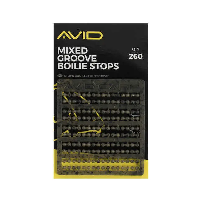 Opritoare Boiles Avid Carp Mixed Groove Boilie Stops, 260buc/plic Preț redus