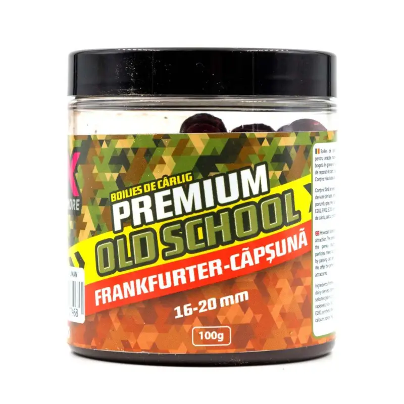 Boilies de Carlig CPK Old School, 100g, Frankfurter & Capsuna, 16&20mm Livrare gratuită