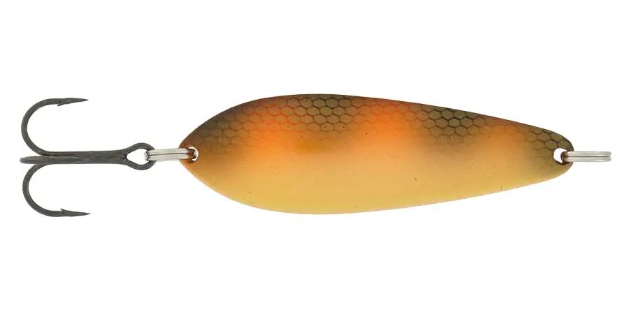 Lingurita Oscilanta Kuusamo Latka Cowpie, 70/14, YE_O_G-C, UV, CPE, 7cm, 14g Retur ușor