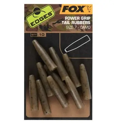 Livrare rapidă Conuri clips pierdut Fox Edges Camo Powergrip Tail Rubbers, Nr.7