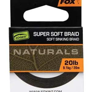 Cel mai vândut Fir Textil FOX Edges Naturals Soft Braid Hooklength, 20m