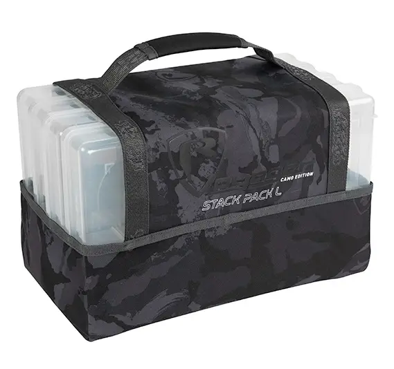 Cumpărături sigure Geanta Spinning Fox Rage Camo Stack Pack Small + 3 Cutii Naluci