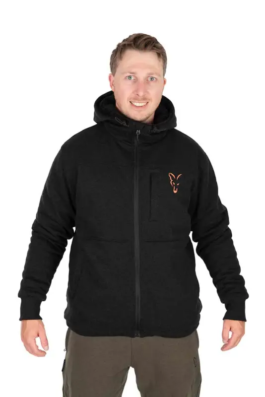 Livrare rapidă Jacheta Fox Collection Sherpa , Black Marl and Orange
