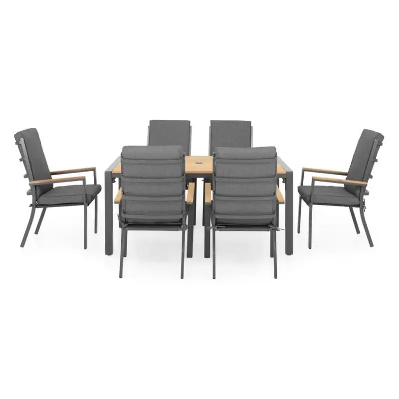 GLENDALE Set mobilier terasă/grădină, 6 scaune și masă Expediere rapidă