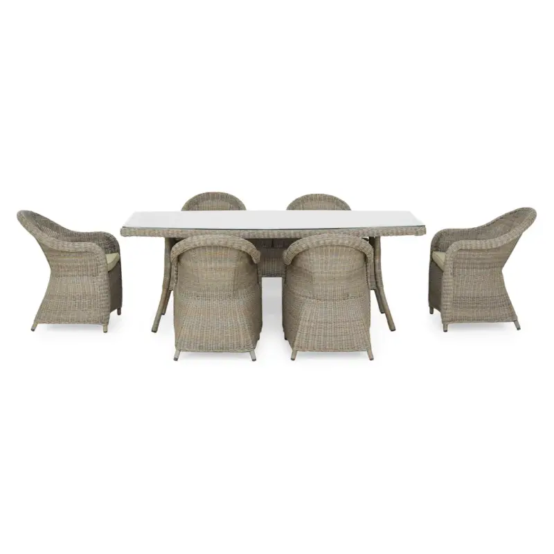 Ofertă de sezon HERI Set mobilier terasă/grădină, 6 scaune și masă