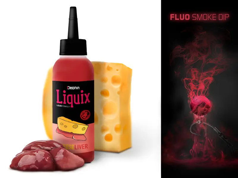 Noutate Dip Lichid Fluo Delphin D Snax LiquidX, Branza-Ficat,100ml