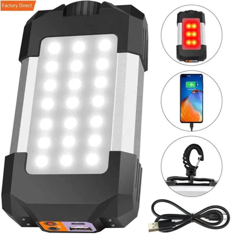 Lampa + Baterie Externa NONSTOP Powerbank 10400mAh Multifunctional, 21+6 LED Livrare rapidă