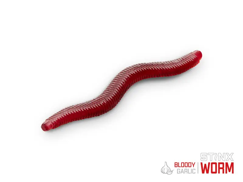 Worm Vierme Delphin B! StinxWORM, 4cm, 50buc/borcan, Aroma Garlic, Culoare Bloody Reducere de preț