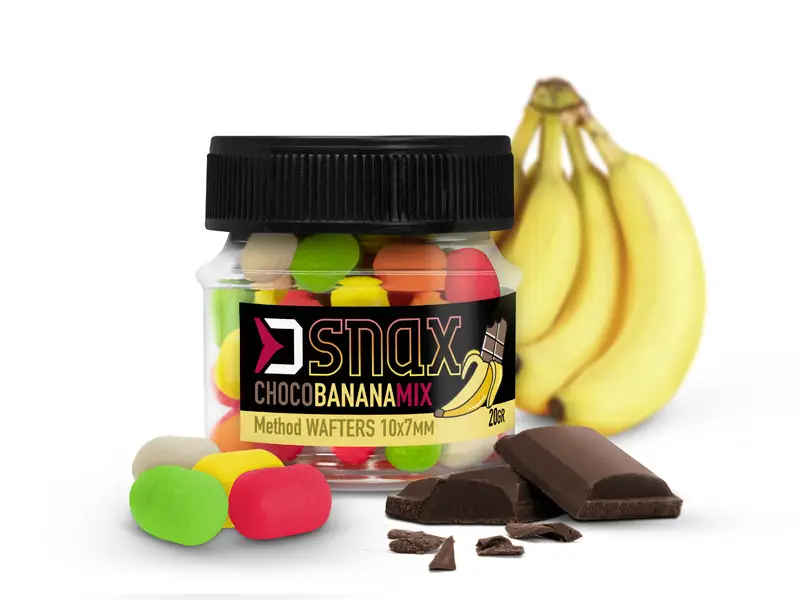 Wafters Delphin D Snax Mix Waft,Ciocolata-Banana,10x7mm, 20g/borcan Transport gratuit