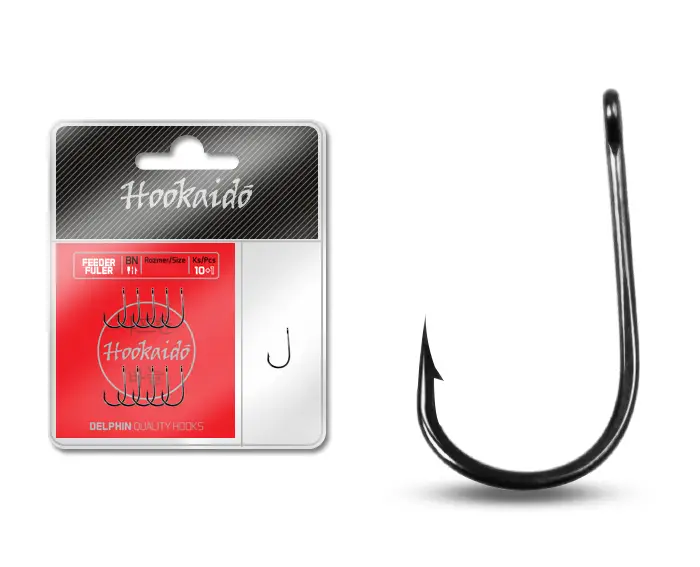 Premium Carlige Delphin Hookaido Feeder FULER Ring, 10+1buc/plic