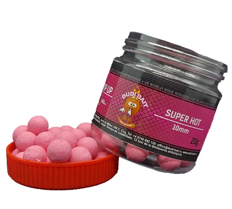 Pop Up Dudi Bait, 10mm, 20g/borcan, Super Hot Cel mai vândut