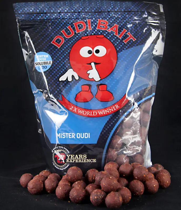 Boilies Solubil Dudi Bait Mister Dudi, Squid&Cranberry, 1kg, 30mm Ofertă