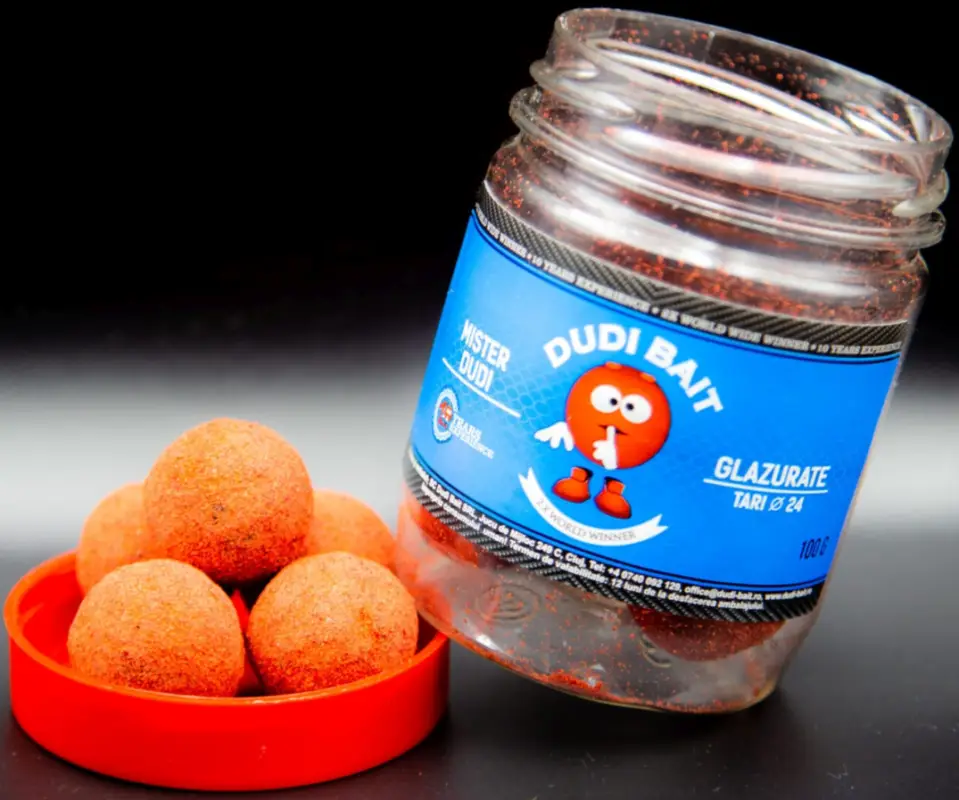 Boilies Tare de Carlig Dudi Bait Mister Dudi Glazurate, Squid&Cranberry, 100g Chilipir
