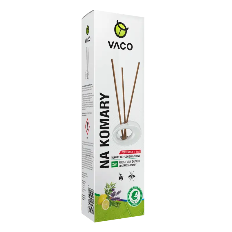 Betisoare cu suport pentru Tantari, Molii si Muste Vaco Eco, Parfum de Lamaie, 3buc Reduceri
