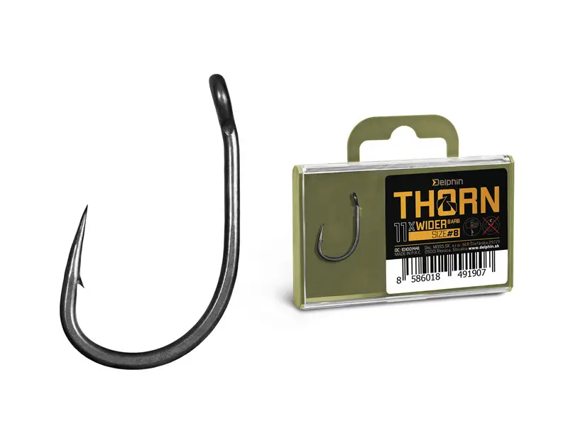 Plată sigură Carlige Pescuit Delphin Thorn Wider, 11buc/cutie