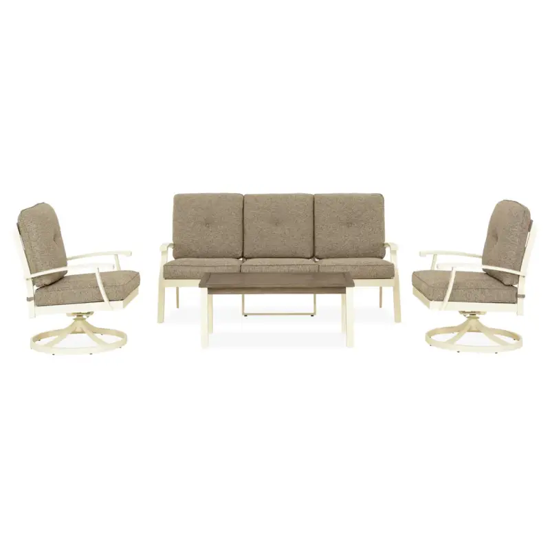 SIRIO Set mobilier terasă/grădină, canapea, 2 fotolii rotative și măsuță Ofertă limitată