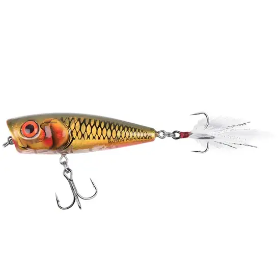 Vobler Salmo Rattlin Pop Floating, Clear Golden Prey, 7cm, 12.5g Transport gratuit