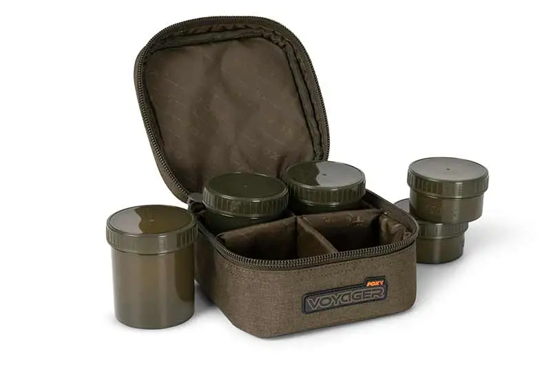 Ofertă Geanta Momeala Fox Voyager 6 Pot Hookbait Case, 17x17x10cm