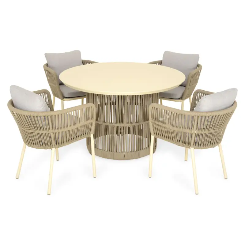 Popular CLIFF Set mobilier terasă/grădină, set 4 scaune și masă