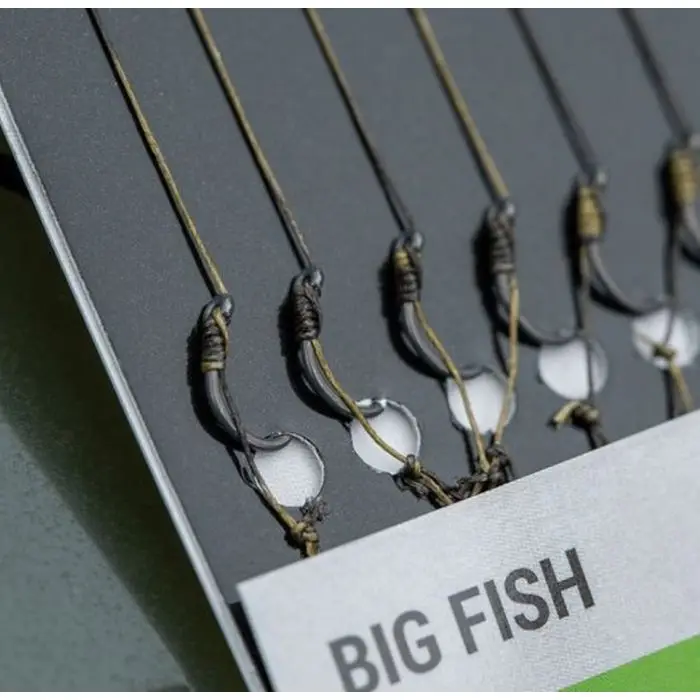 Calitate înaltă Carlige Korum Big Fish Braided Hair Rigs Barbed, 8buc/plic,Nr.12