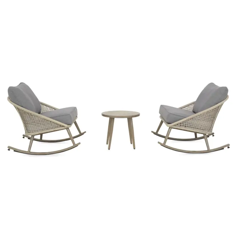 Preț redus AVERY CREEK Set mobilier terasă/grădină, 2 balansoare și măsuță