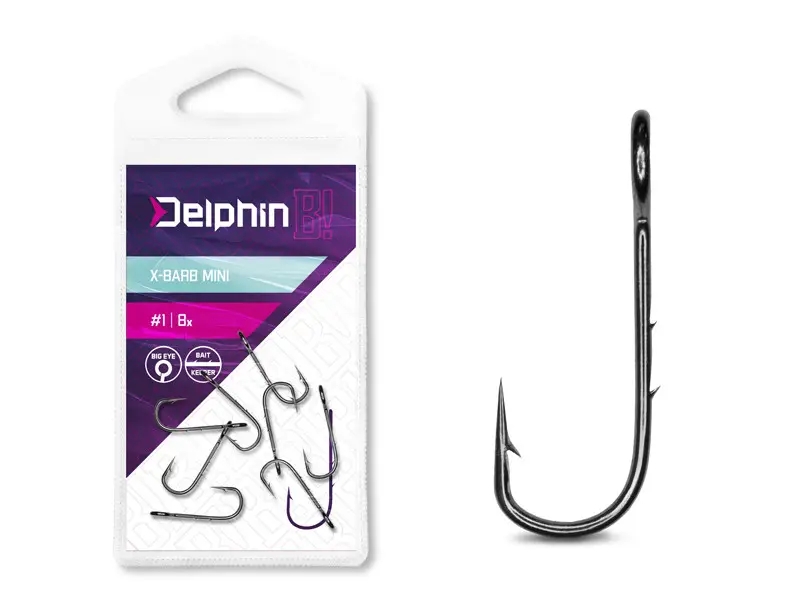 Carlige Mici Cheburashka Delphin B! X-BARB MINI, 8buc/plic Expediere rapidă
