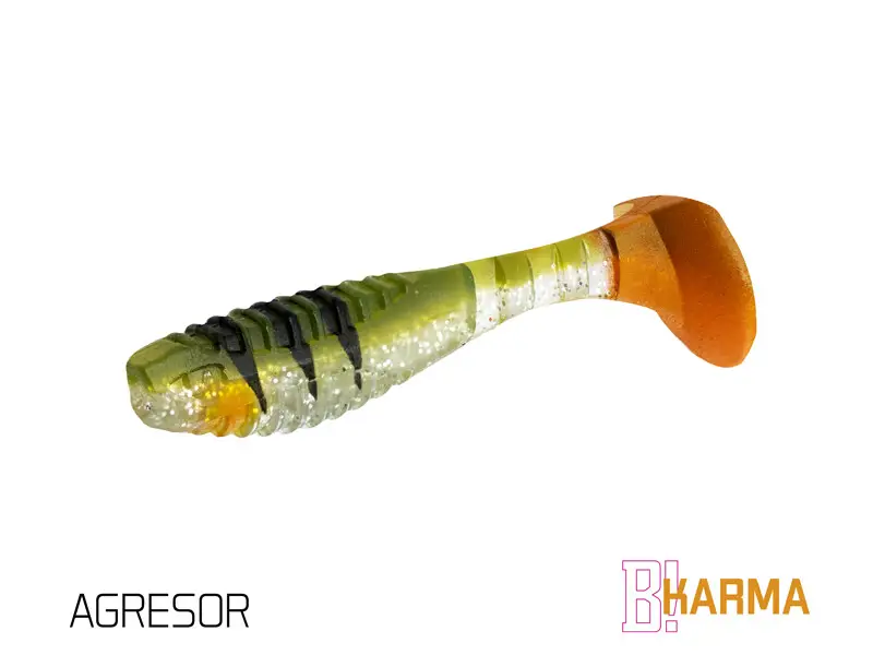 Naluca Shad Delphin KARMA UVs, 10cm, 5buc/plic, Culoare Agresor Reducere