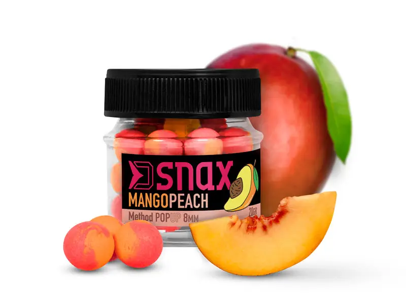 Preț promoțional Pop Up Delphin D Snax Method, 12mm, 20g/borcan, Mango-Piersica