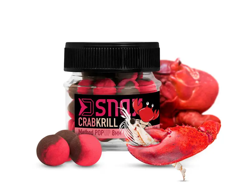 Super ofertă Pop Up Delphin D Snax Method, 10mm, 20g/borcan, Crab-Krill