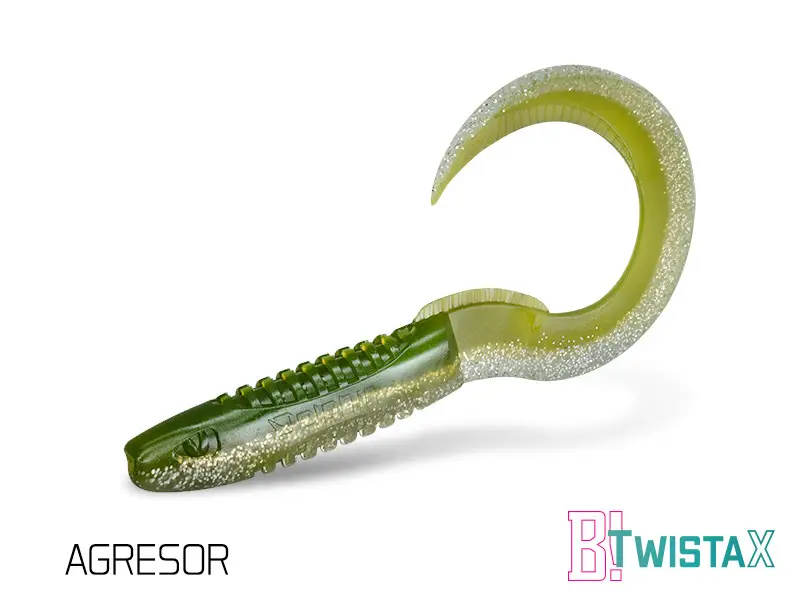 Twister Delphin Twistax Eeltail UVS, 15cm, 5buc/plic, Culoare Agresor Ofertă limitată
