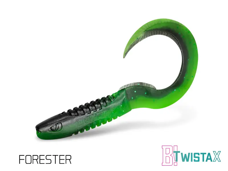 Promoție Twister Delphin Twistax Eeltail UVS, 6cm, 5buc/plic, Culoare Forester