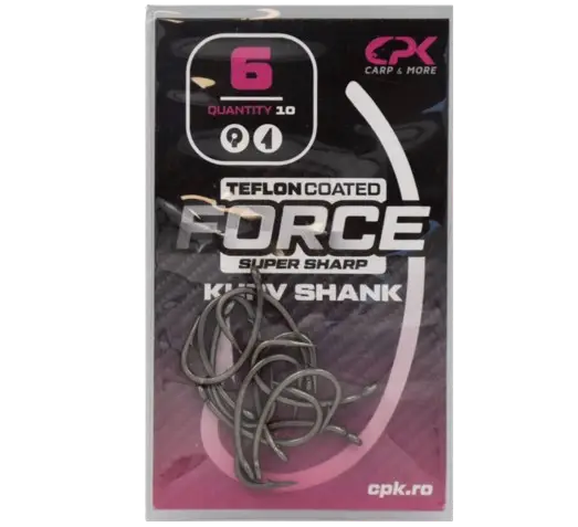 Reducere de preț Carlige CPK Force Teflon Coated Kurv Shank, 10buc/plic