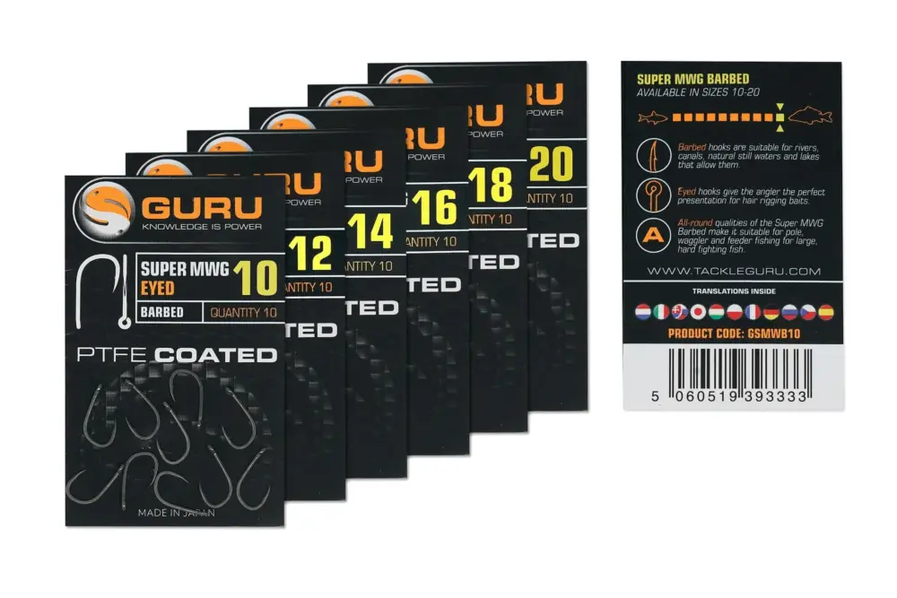 Doar azi Carlige Guru Super MWG Eyed Barbed, 10buc/plic