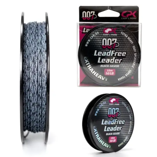 Ofertă exclusivă Fir Textil CPK Lead Free Leader, Black Silver, 50lbs, 10m