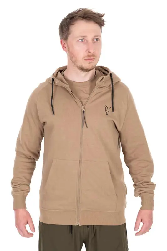 Hanorac Pescuit Fox LW Zip Hoody Tan – Editie Limitata Noutate