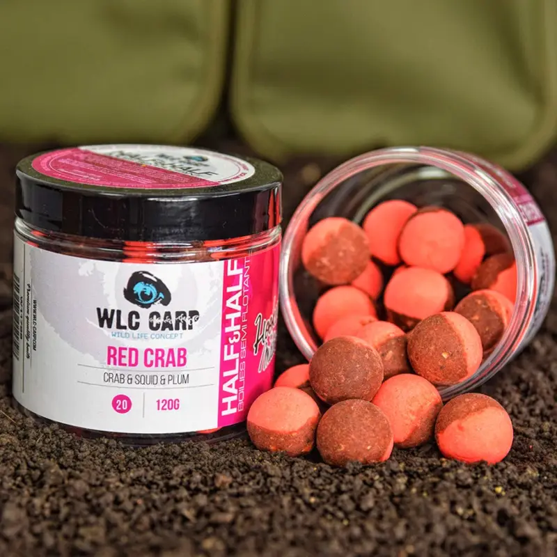 Preț redus Boilies de Carlig WLC Carp Half&Half, 20mm, 120g,Red Crab