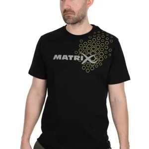 Tricou Matrix Hex Print, Black Reducere extra