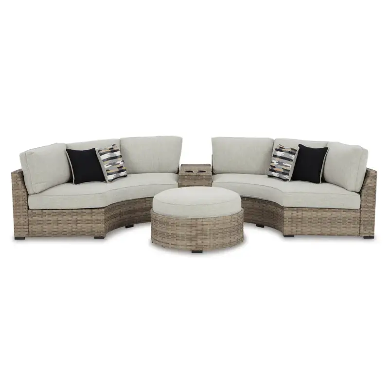 CALWORTH Set mobilier terasă/grădină, 2 canapele, măsuță de cafea și taburet Reducere de preț