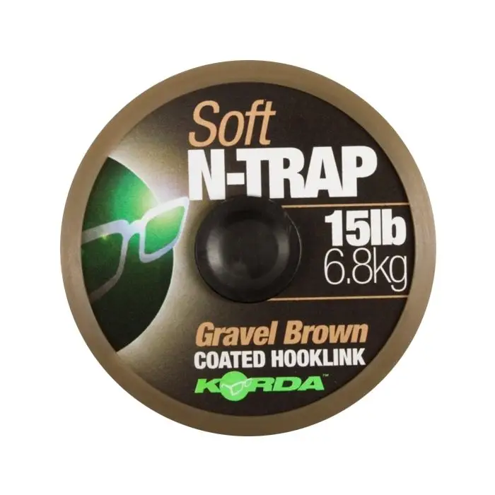 Reduceri Fir Textil Cu Camasa Korda N-Trap Soft Coated Hooklink Gravel Brown, 20m
