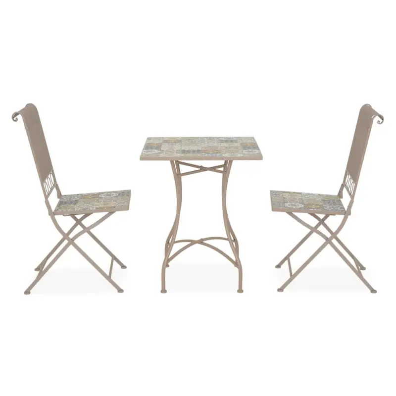 TOULOUSE Set mobilier terasă/grădină, 2 scaune și masă Promoție