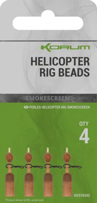 Nu rata Bilute Antisoc cu Agrafa Rapida Korum Smokescreen Helicopter Rig Beads, 4buc