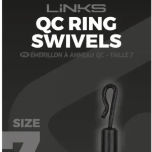 Vartej cu Anou si Agrafa Rapida Avid Carp Quick Change Ring Swivel – 10 buc/plic Lichidare de stoc
