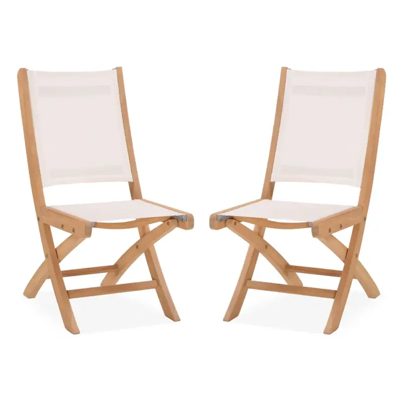 ATEJA Set mobilier terasă/grădină, 2 scaune pliabile Livrare gratuită