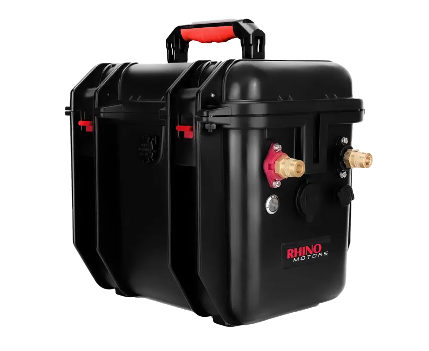 Premium Acumulator si Cutie Transport Lithium Outdoor Box 12V, 100Ah Rhino Motors