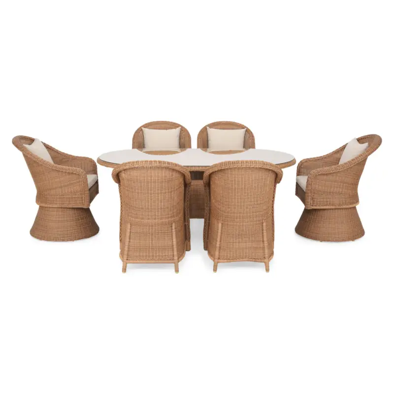 Livrare expres GRAPPA Set mobilier terasă/grădină, 6 scaune și masă