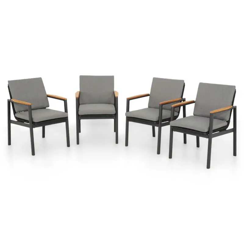 REYNE Set mobilier terasă/grădină, 4 scaune Retur ușor
