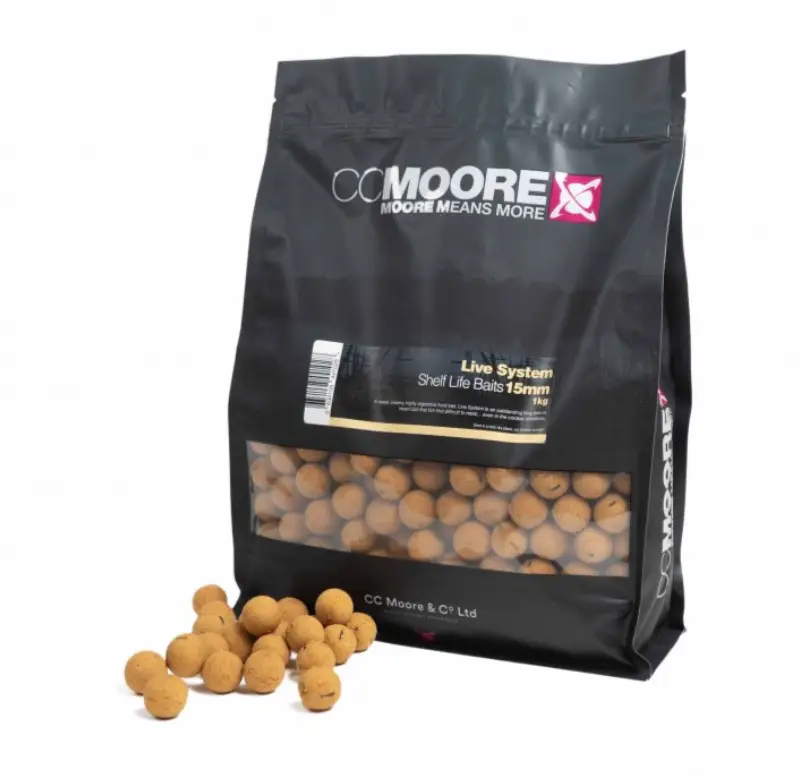 Boilies CC Moore Live System Shelf Life Baits Boilies, 1kg, 15mm Reducere extra