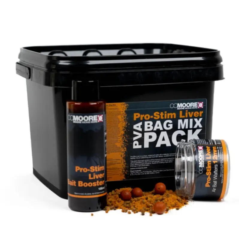 Pachet Nada CC Moore Pro-Stim Liver PVA Bag Mix Pack Bucket, 1kg Plată securizată