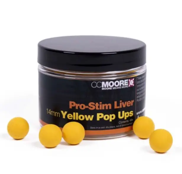 Plată securizată Pop-Up CC Moore Pro-Stim Liver, 12mm, 55buc/borcan, Galben
