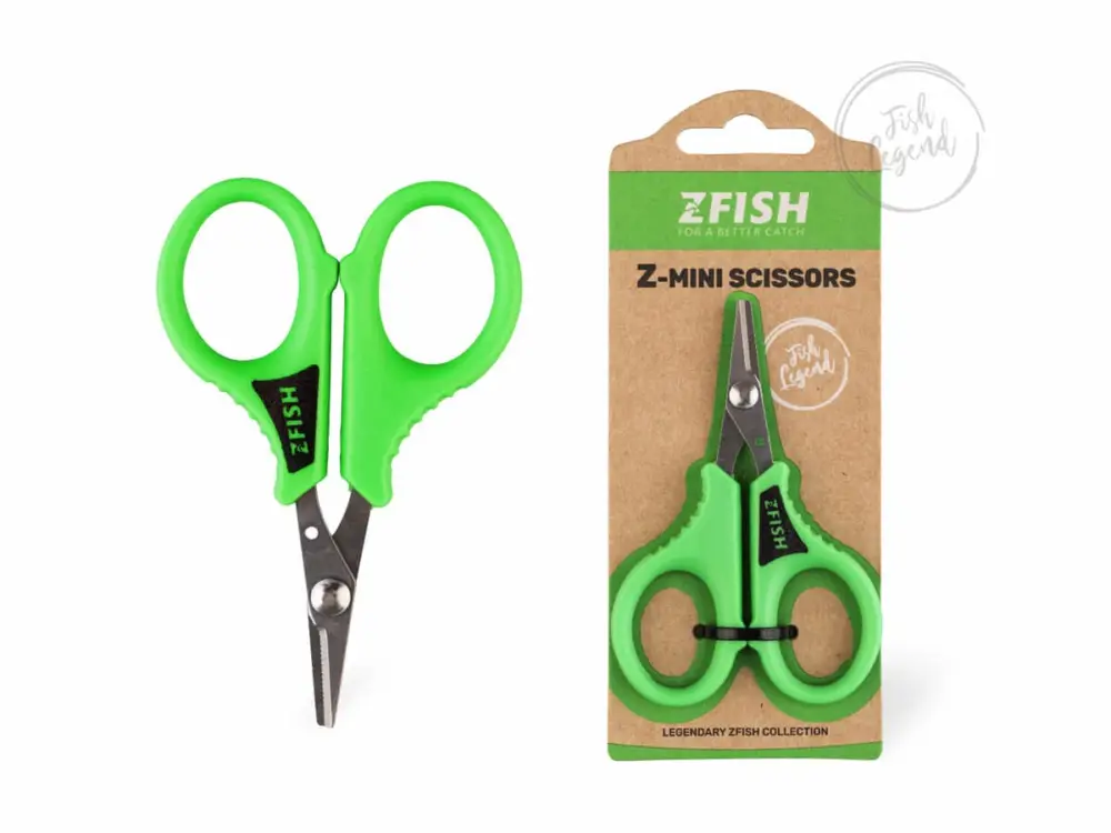 Ultima șansă Foarfeca ZFish Z-Mini Scissors - Lama Zimtata pentru Taiat Fir Textil